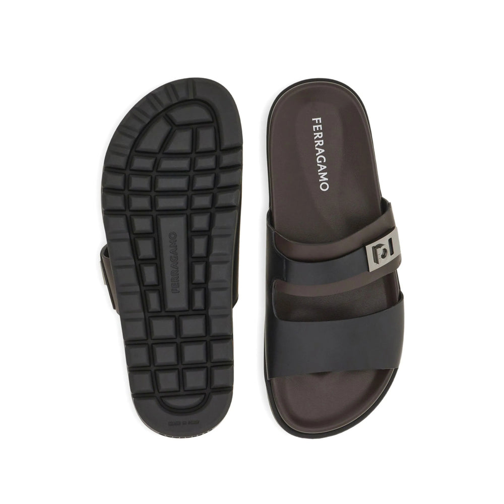 Ferragamo Black Sandals Men FERRAGAMO