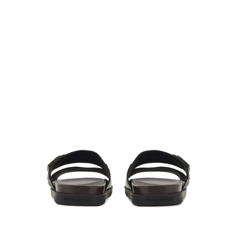 Ferragamo Black Sandals Men FERRAGAMO