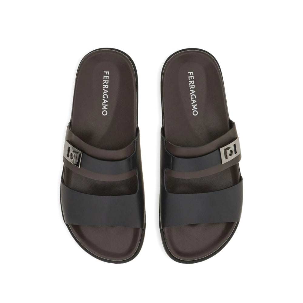 Ferragamo Black Sandals Men FERRAGAMO