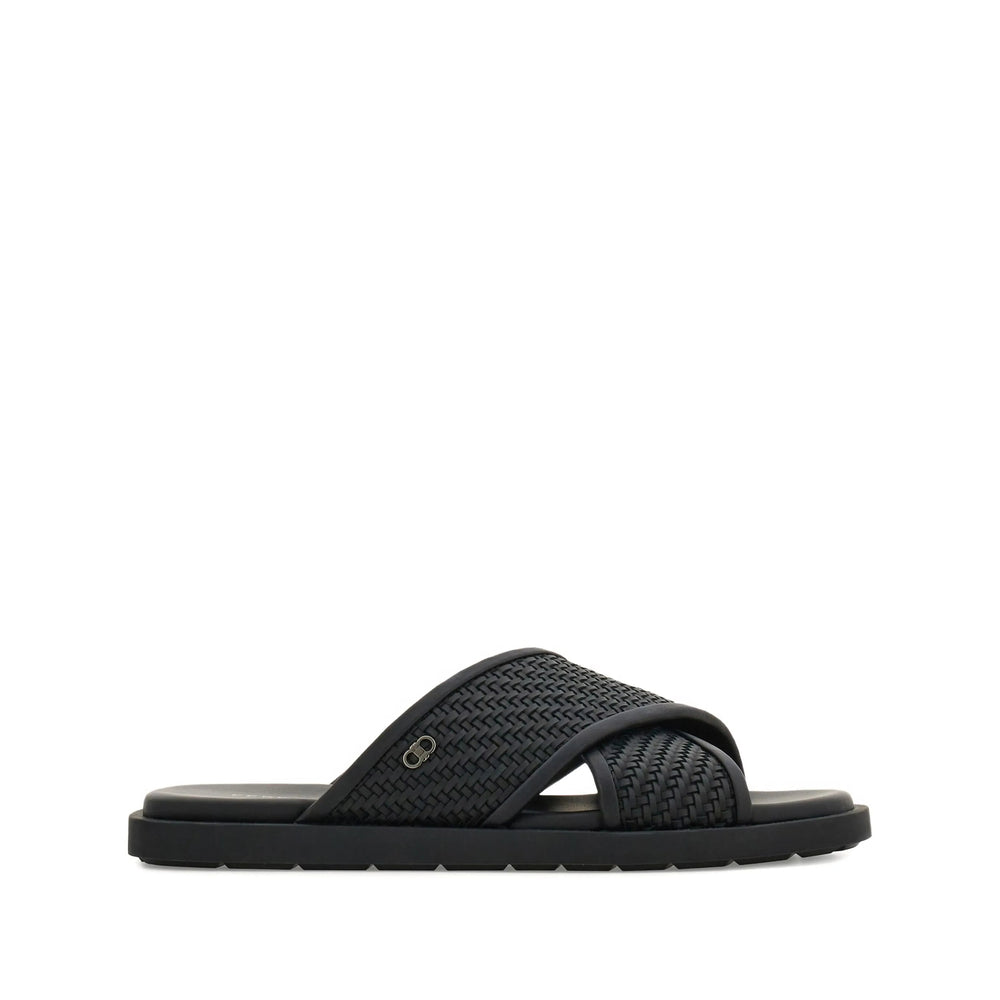 Ferragamo Black Sandals Men