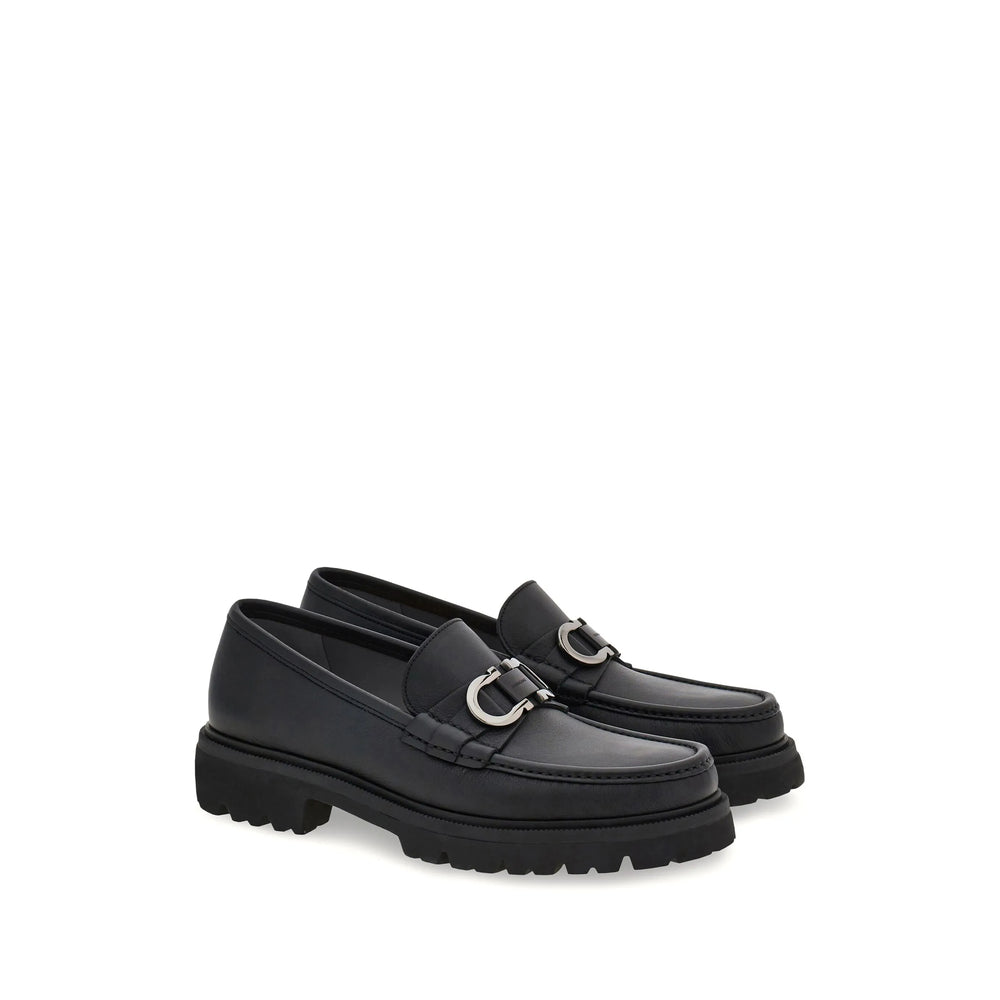 Ferragamo Black Loafers Men FERRAGAMO