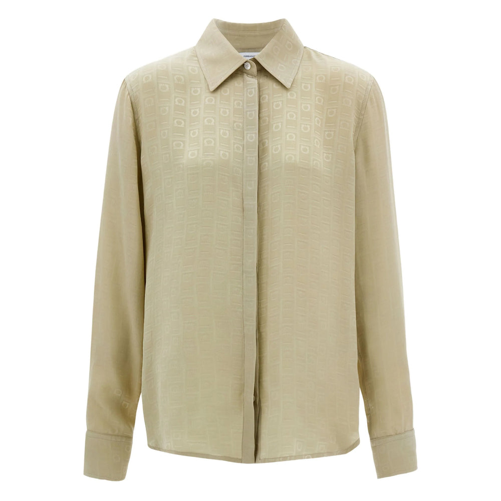 Ferragamo Neutrals Tops - Shirts Women Women FERRAGAMO