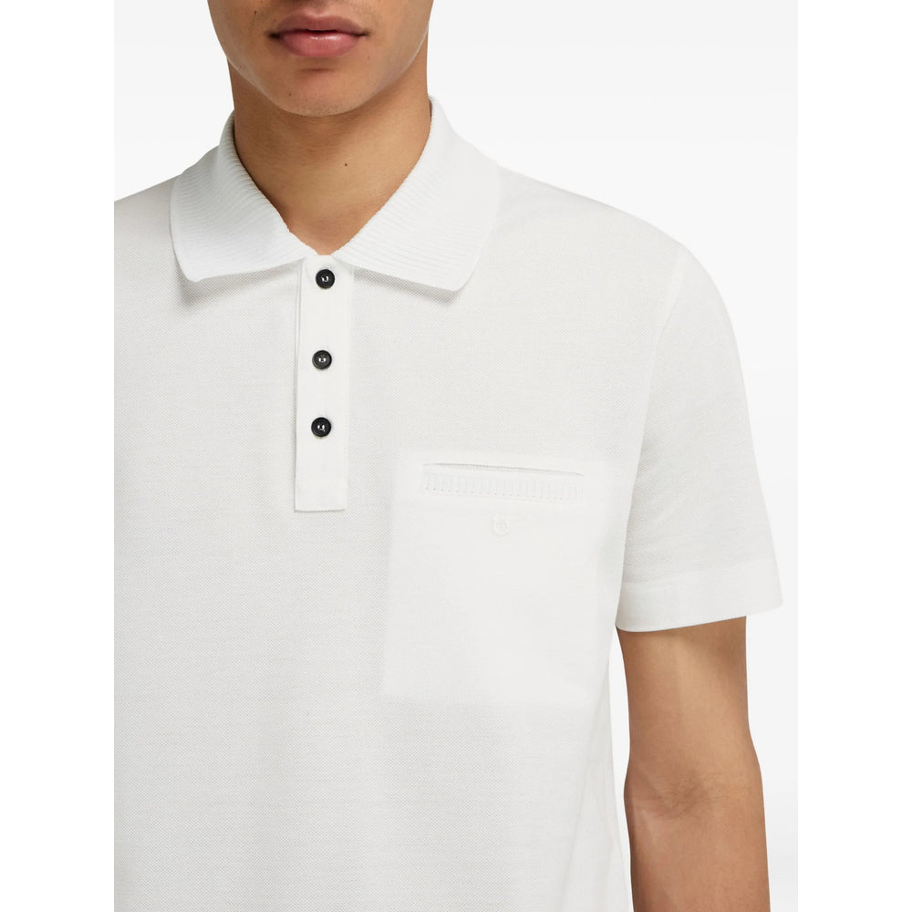 Ferragamo White Polo Shirts Men FERRAGAMO