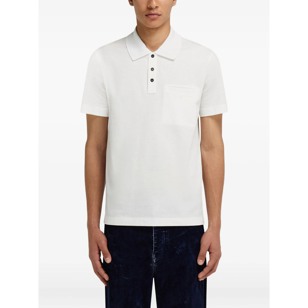 Ferragamo White Polo Shirts Men FERRAGAMO