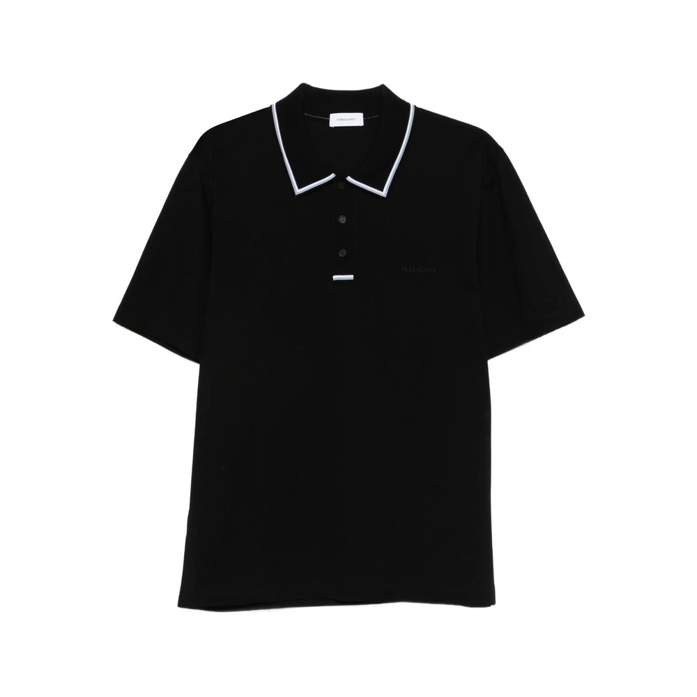 Ferragamo Black Polo Shirts Men FERRAGAMO