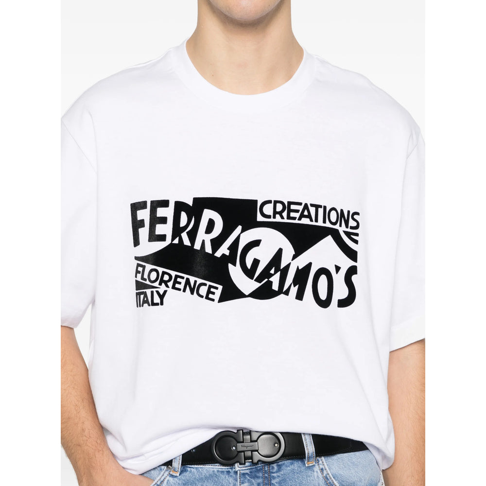 Ferragamo White T-Shirts & Vests - T-Shirts Men FERRAGAMO