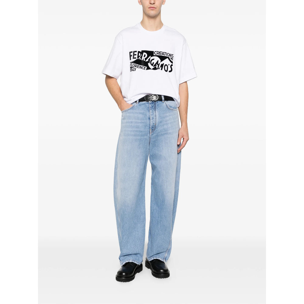 Ferragamo White T-Shirts & Vests - T-Shirts Men FERRAGAMO