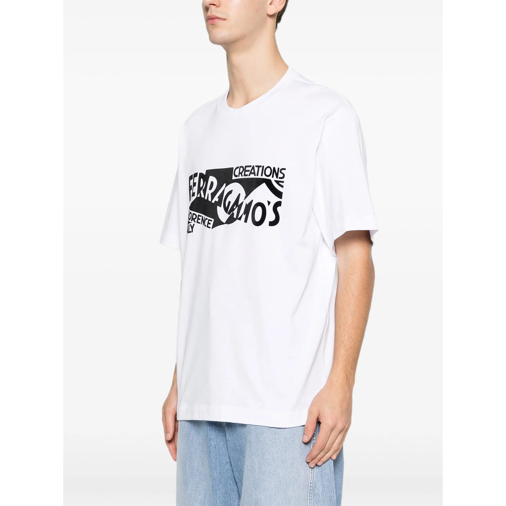 Ferragamo White T-Shirts & Vests - T-Shirts Men FERRAGAMO