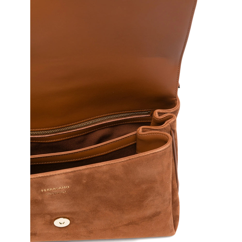 Ferragamo Brown Shoulder Bags Women FERRAGAMO