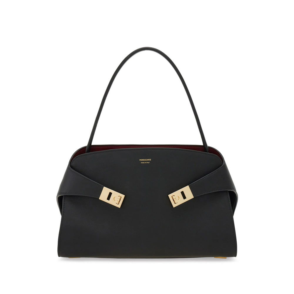 Ferragamo Black Shoulder Bags Women FERRAGAMO
