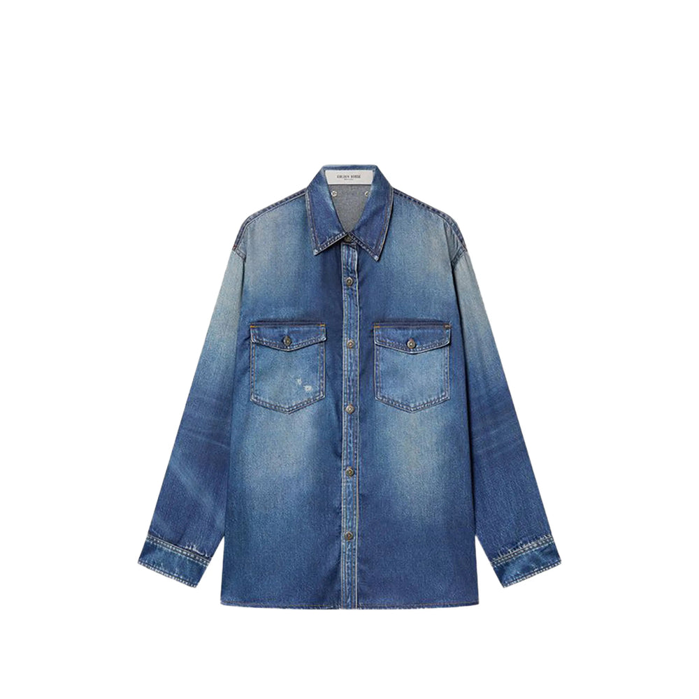 Golden Goose Blue Tops - Shirts Women GOLDEN GOOSE