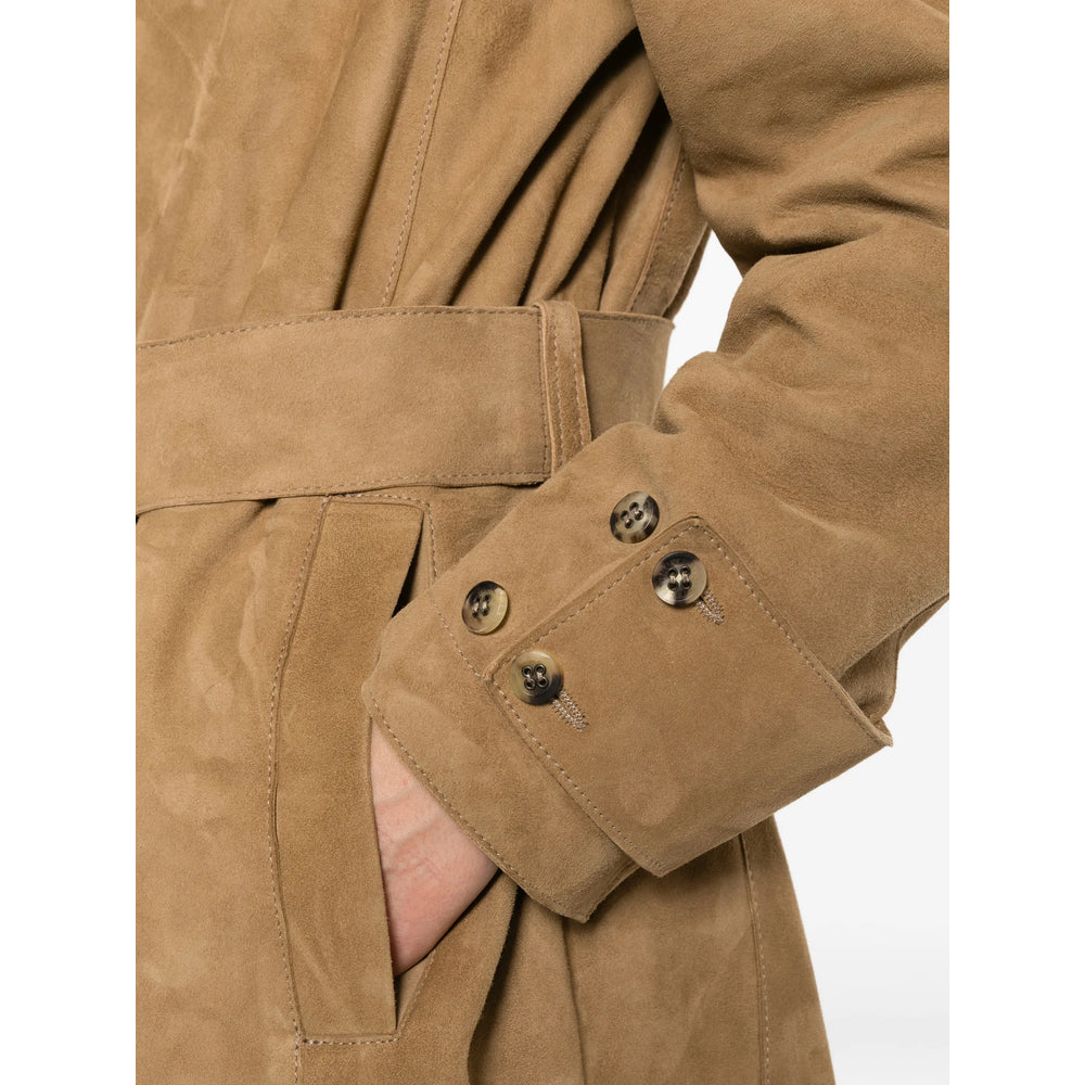 Golden Goose Neutrals Coats - Leather Coats Women GOLDEN GOOSE