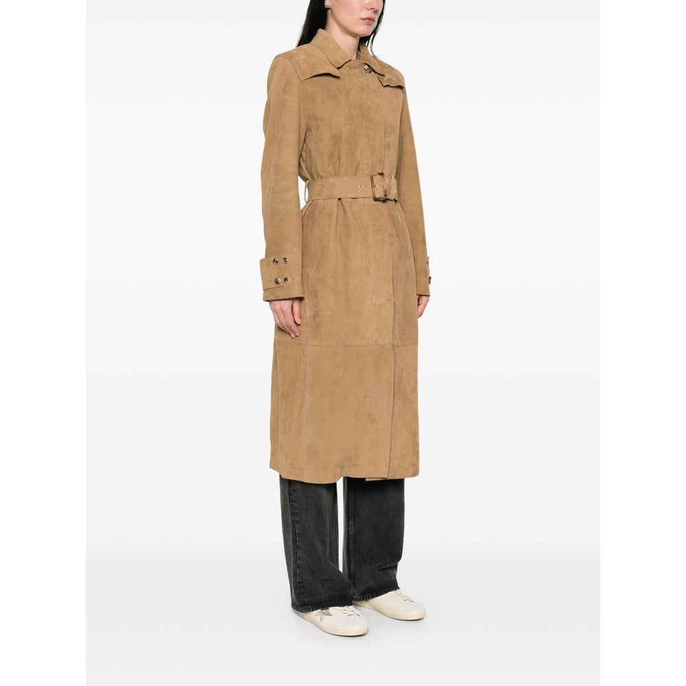 Golden Goose Neutrals Coats - Leather Coats Women GOLDEN GOOSE