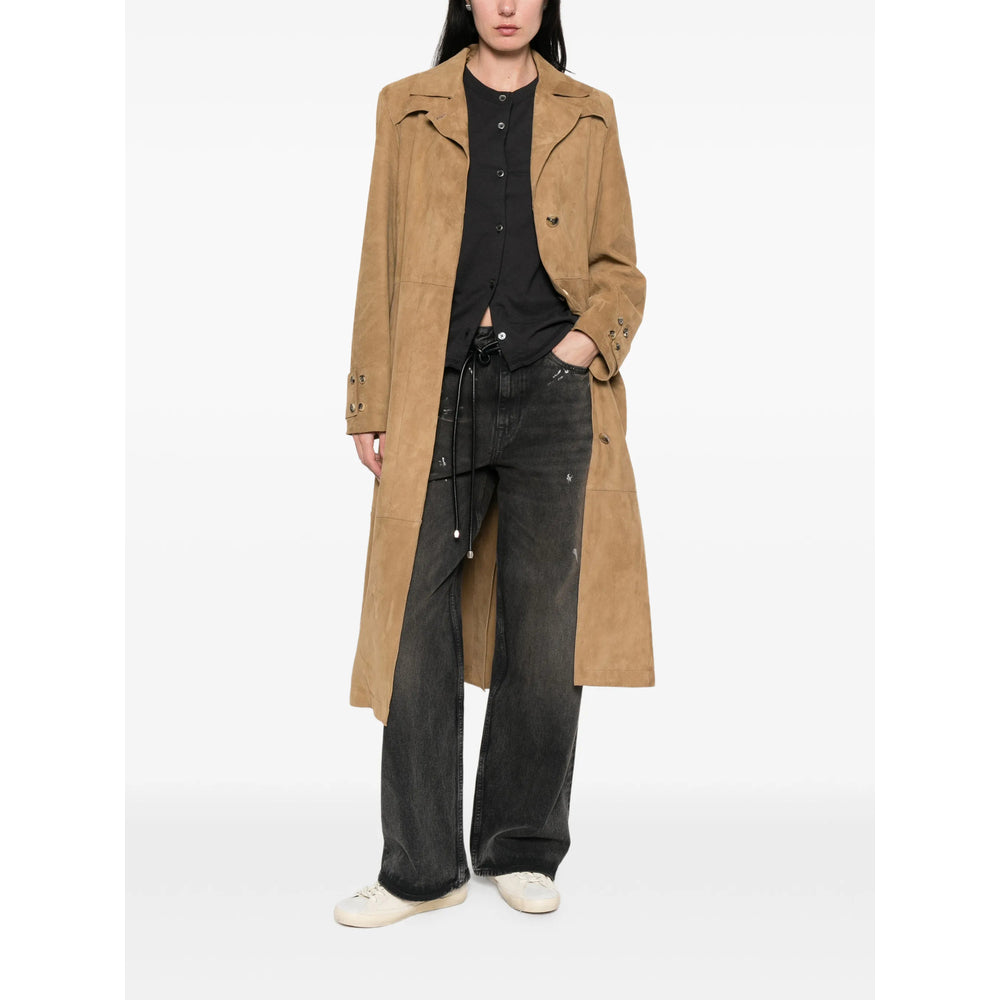 Golden Goose Neutrals Coats - Leather Coats Women GOLDEN GOOSE