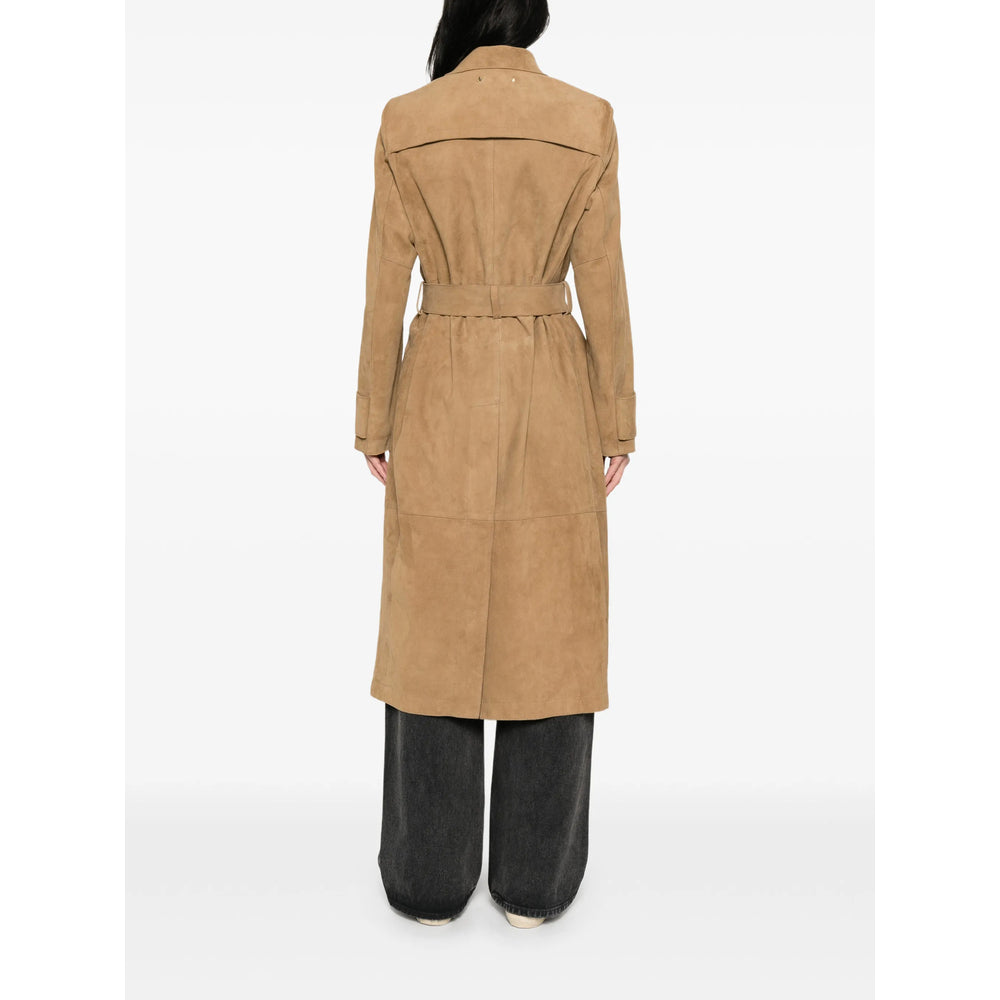 Golden Goose Neutrals Coats - Leather Coats Women GOLDEN GOOSE