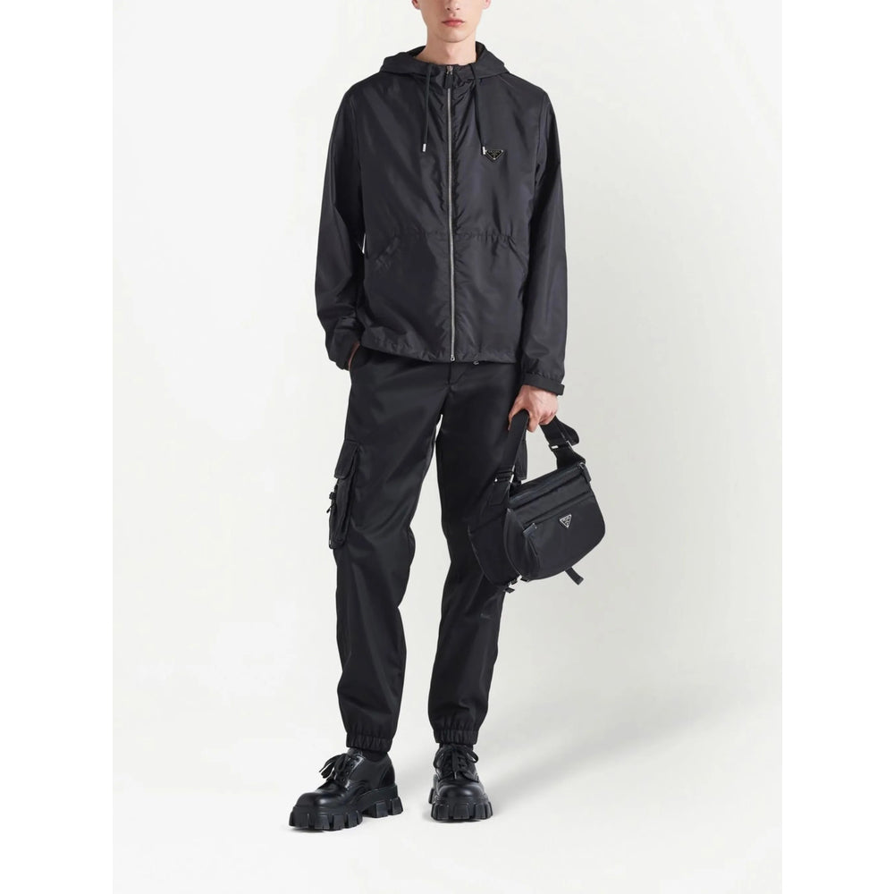 Prada Black Jackets - Hooded Jackets Men PRADA