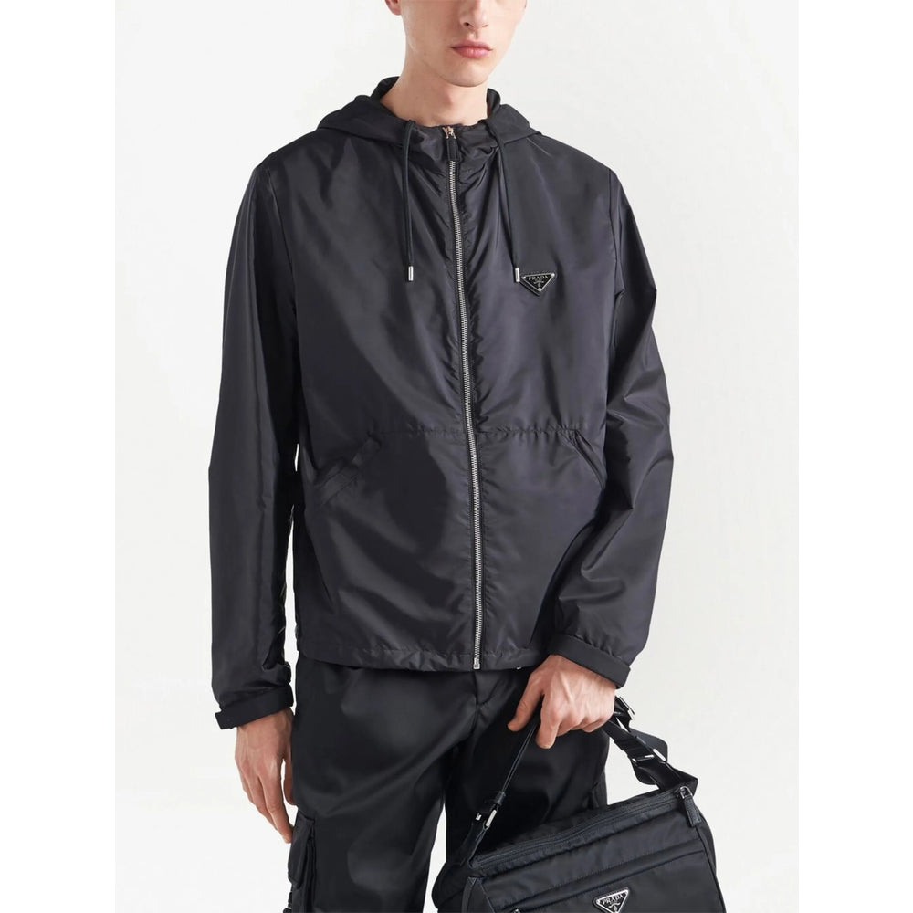 Prada Black Jackets - Hooded Jackets Men PRADA