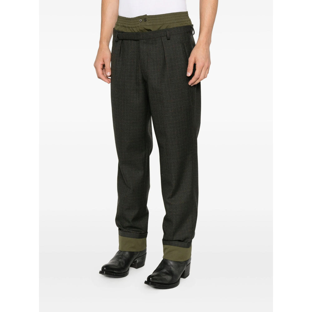 Prada Green Trousers Men PRADA