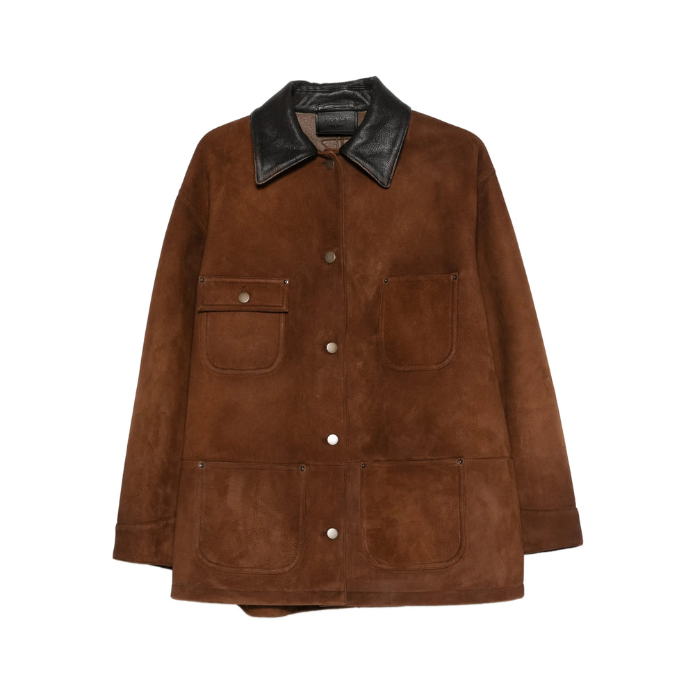 Prada Brown Jackets - Leather Jackets Women PRADA