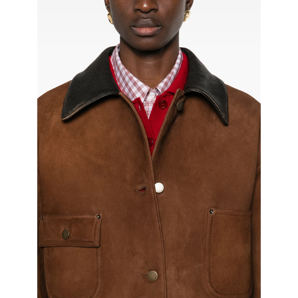 Prada Brown Jackets - Leather Jackets Women PRADA