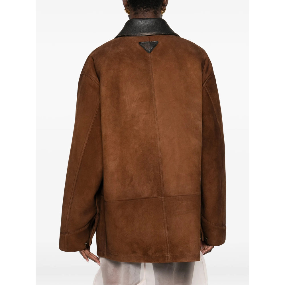 Prada Brown Jackets - Leather Jackets Women PRADA