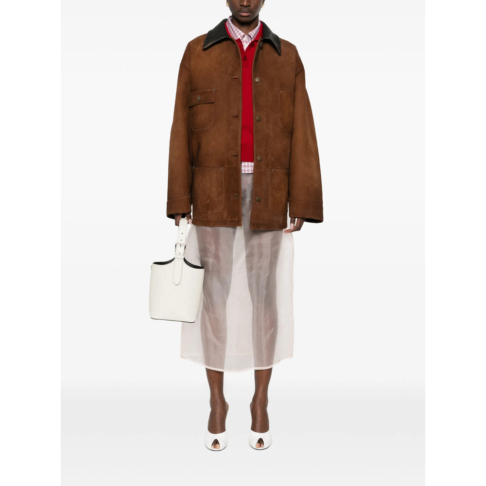 Prada Brown Jackets - Leather Jackets Women PRADA
