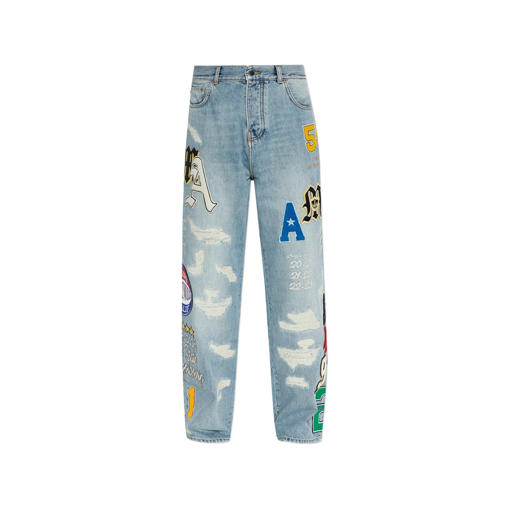 Amiri Blue Denim - Wide-Leg Jeans Men AMIRI
