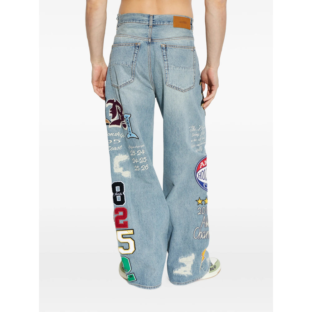 Amiri Blue Denim - Wide-Leg Jeans Men AMIRI