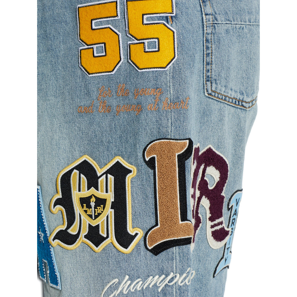 Amiri Blue Denim - Wide-Leg Jeans Men AMIRI