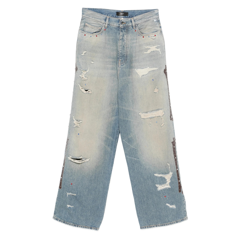 Amiri Blue Denim - Wide-Leg Jeans Men AMIRI