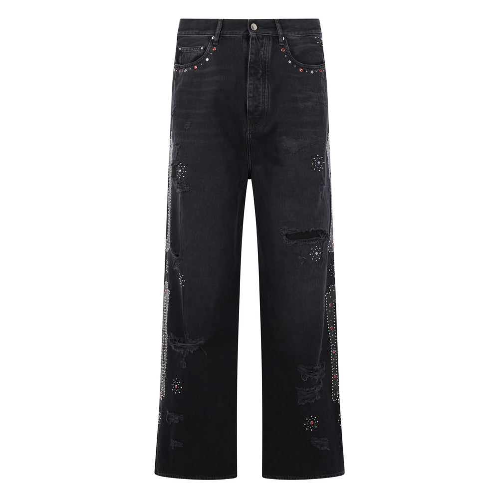Amiri Black Denim - Wide-Leg Jeans Men AMIRI