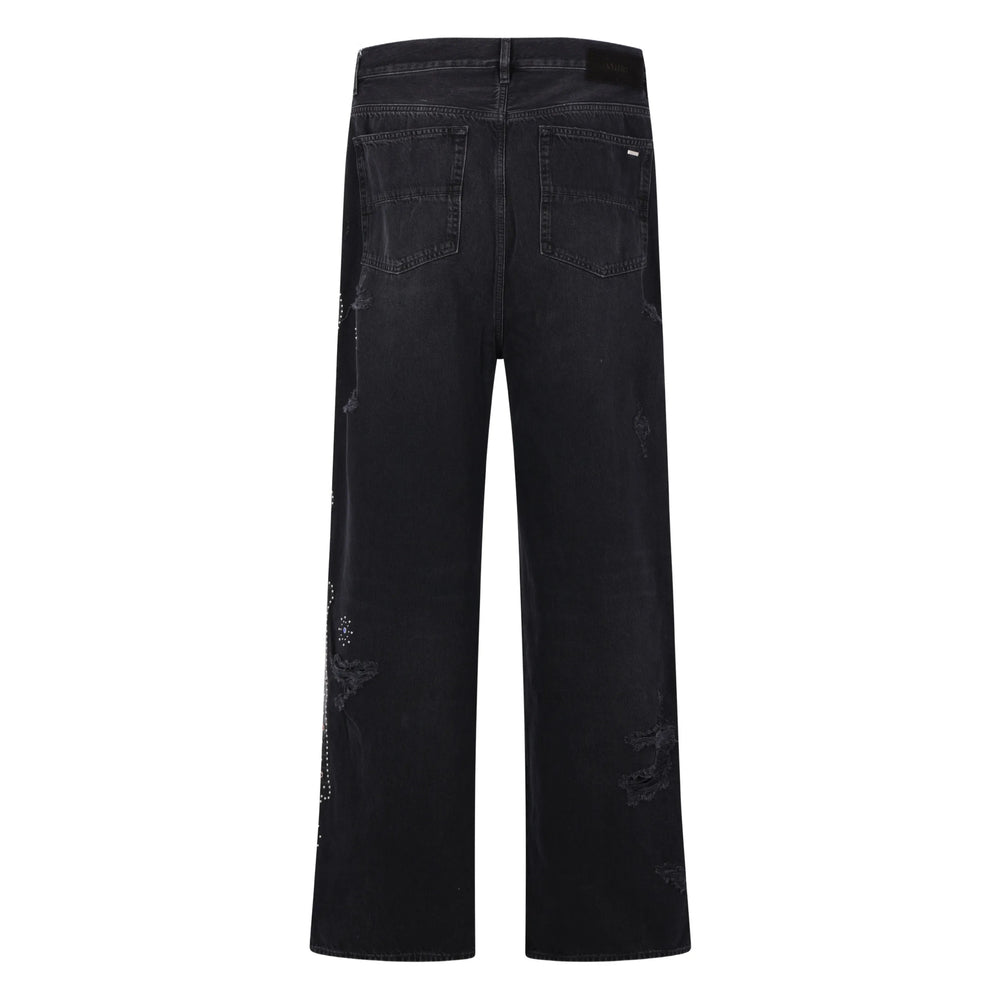 Amiri Black Denim - Wide-Leg Jeans Men AMIRI