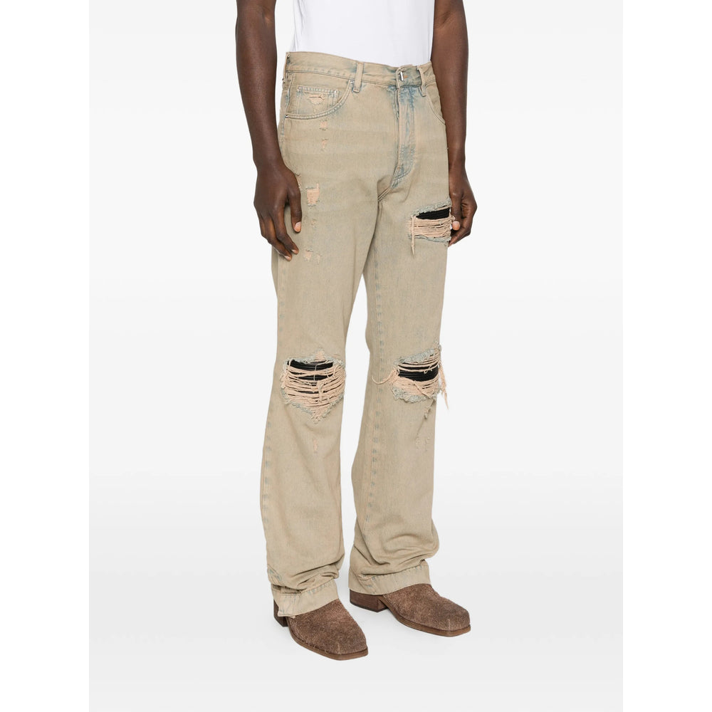 Amiri Neutrals Denim - Bootcut Jeans Men