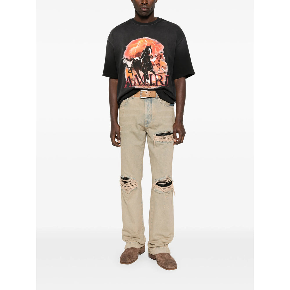 Amiri Neutrals Denim - Bootcut Jeans Men