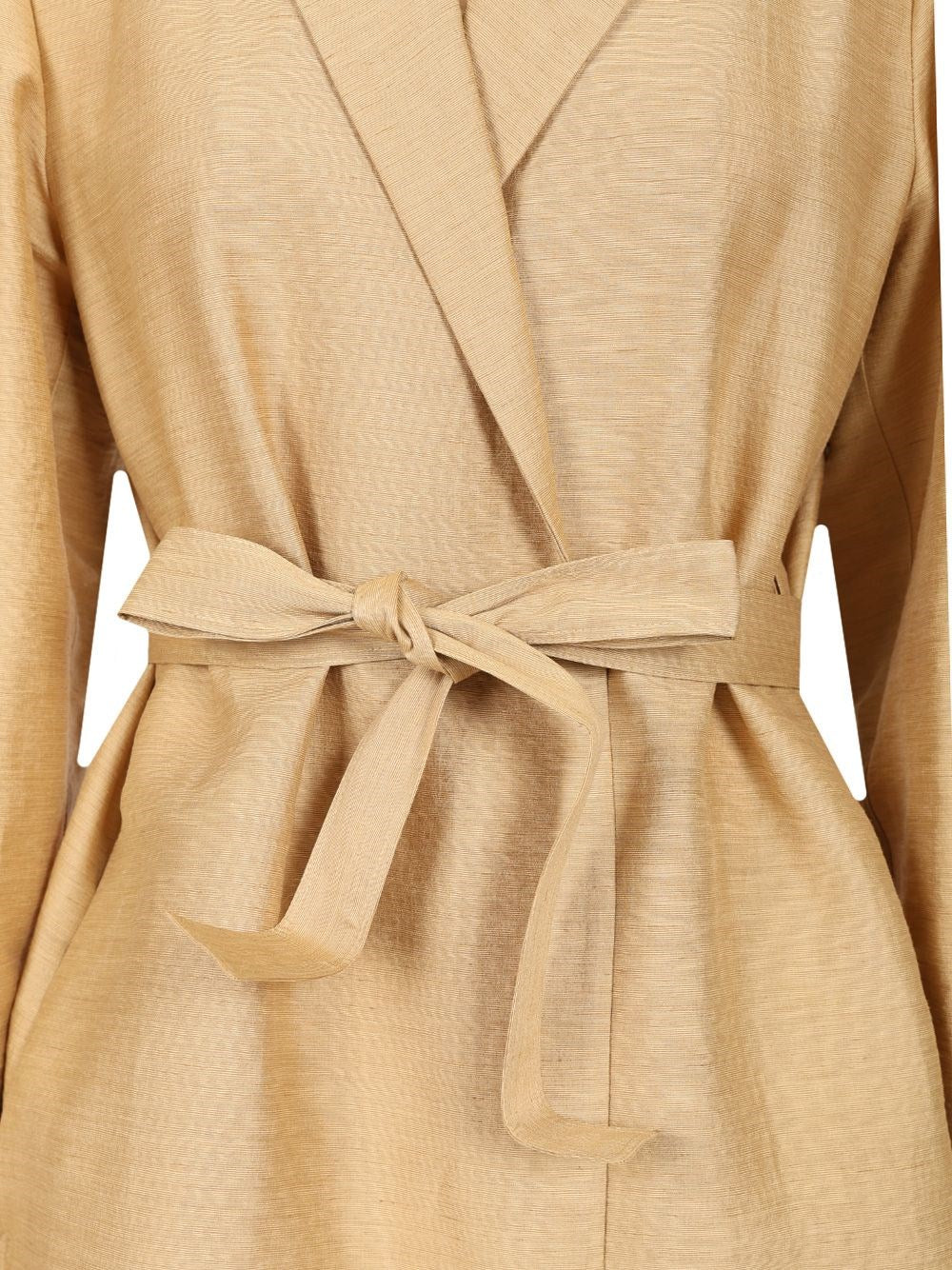 Max Mara Women Linen And Silk Canvas Overcoat MAX MARA