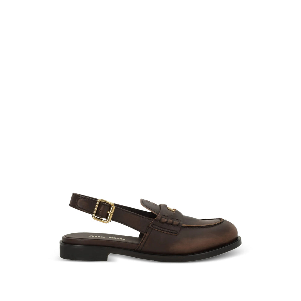 Miu Miu Brown Loafers Women MIU MIU