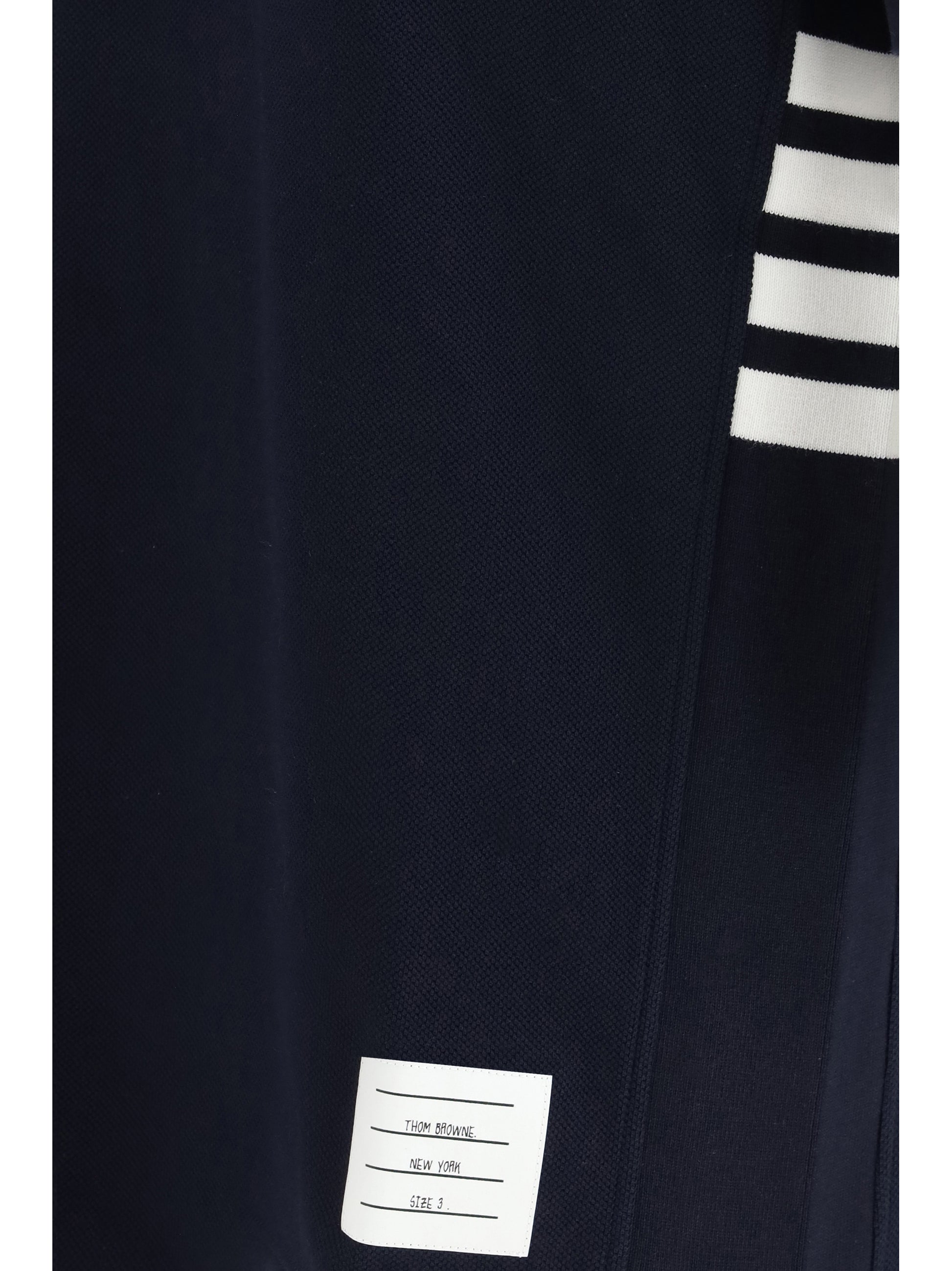Thom Browne Men Polo Whit Iconic Bands THOM BROWNE