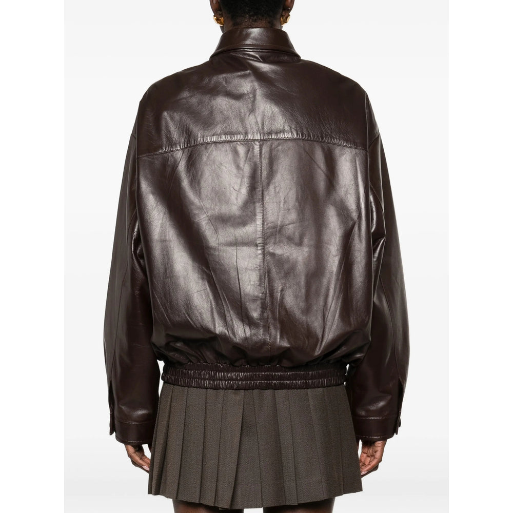 Miu Miu Brown Jackets - Leather Jackets Women MIU MIU