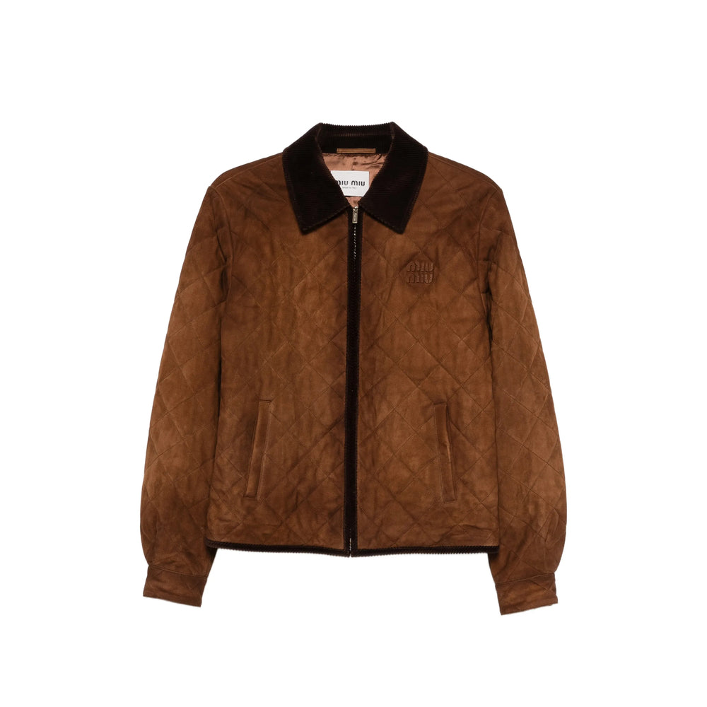 Miu Miu Brown Jackets - Bomber Jackets Women MIU MIU