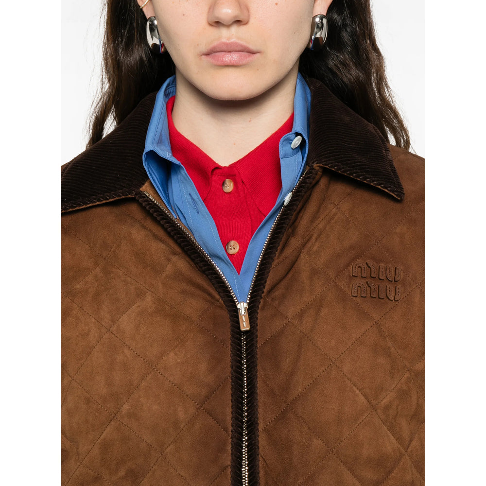 Miu Miu Brown Jackets - Bomber Jackets Women MIU MIU