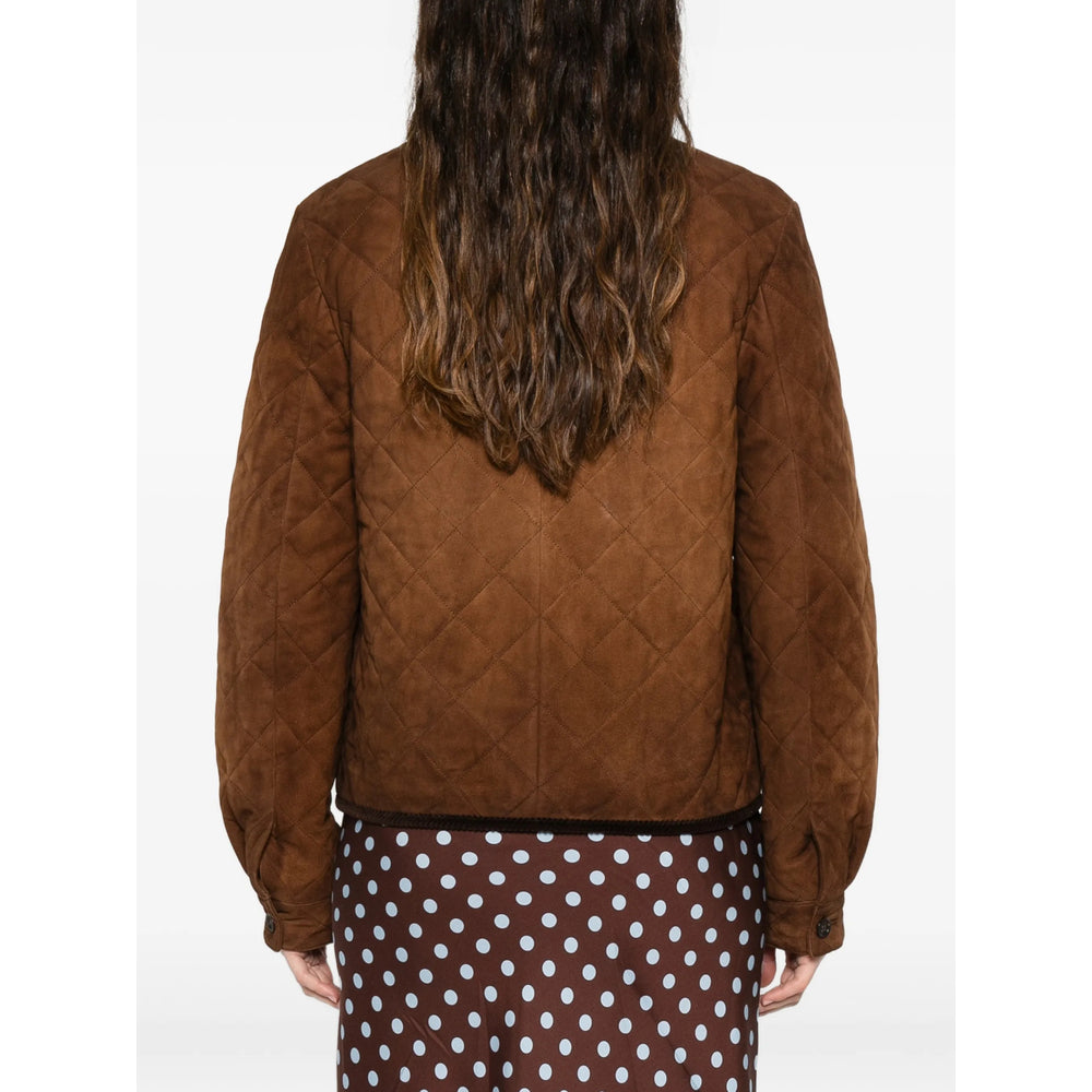 Miu Miu Brown Jackets - Bomber Jackets Women MIU MIU