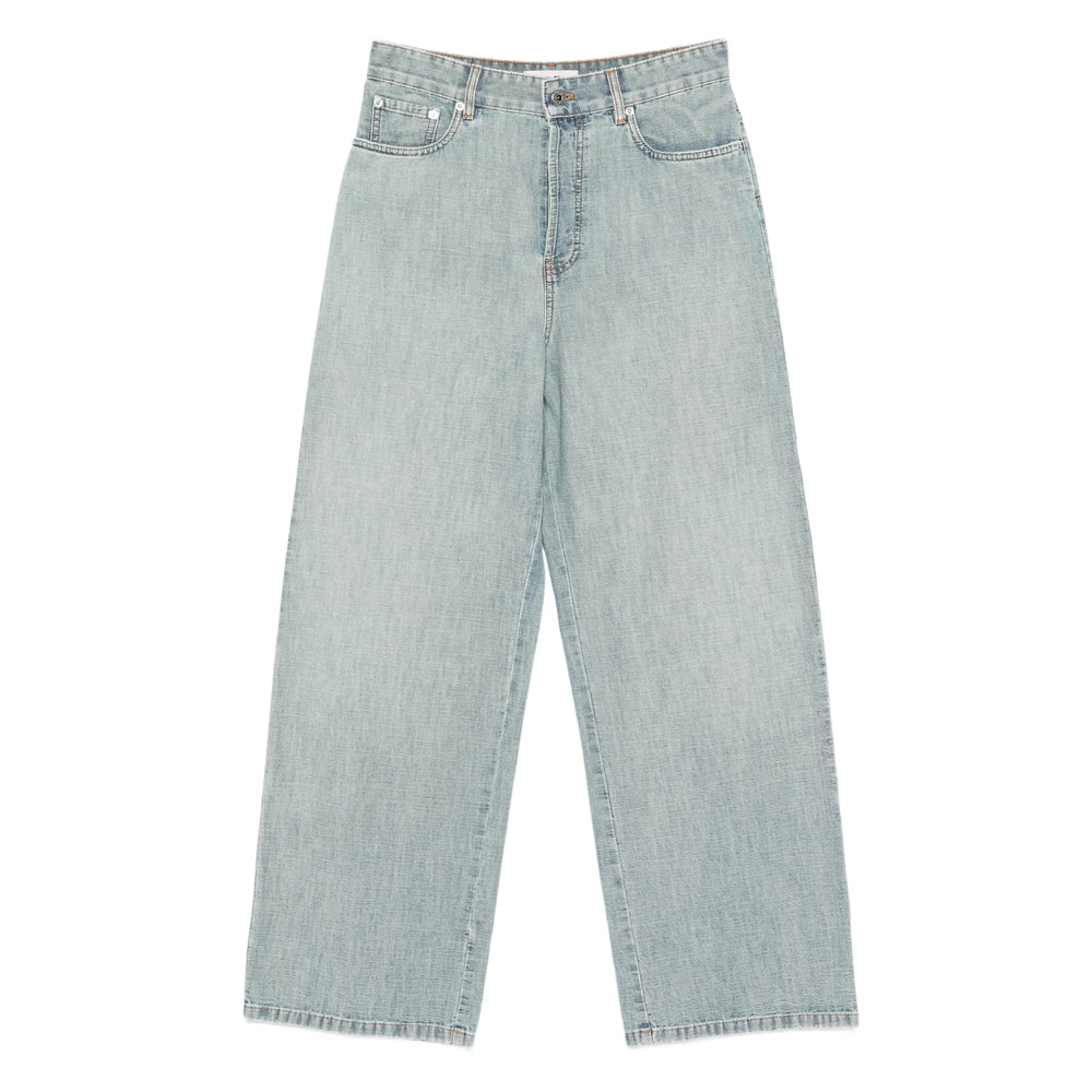 Miu Miu Blue Denim - Wide-Leg Jeans Women MIU MIU