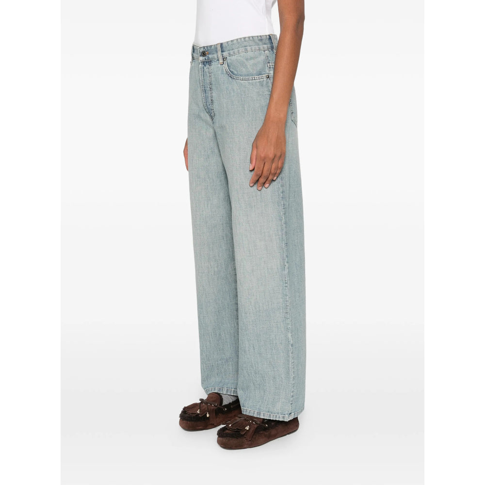 Miu Miu Blue Denim - Wide-Leg Jeans Women MIU MIU