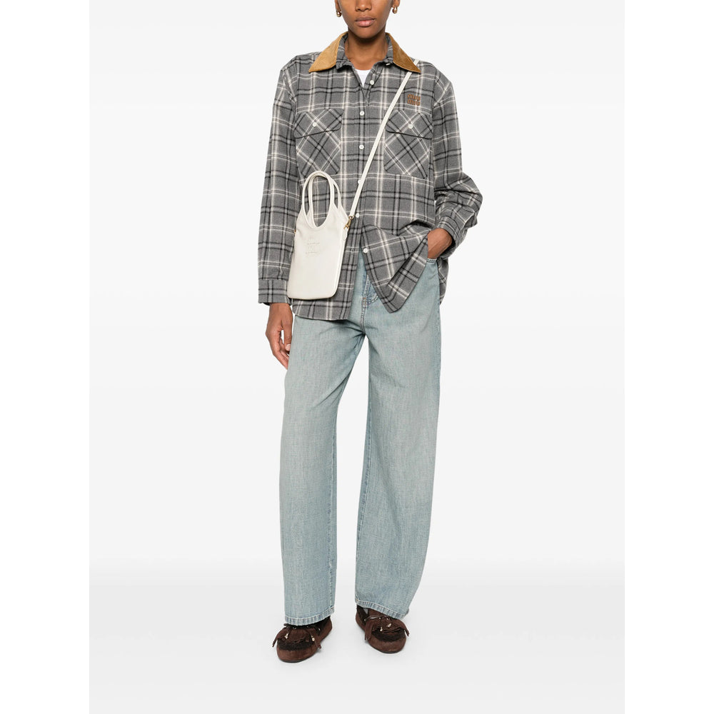 Miu Miu Blue Denim - Wide-Leg Jeans Women MIU MIU