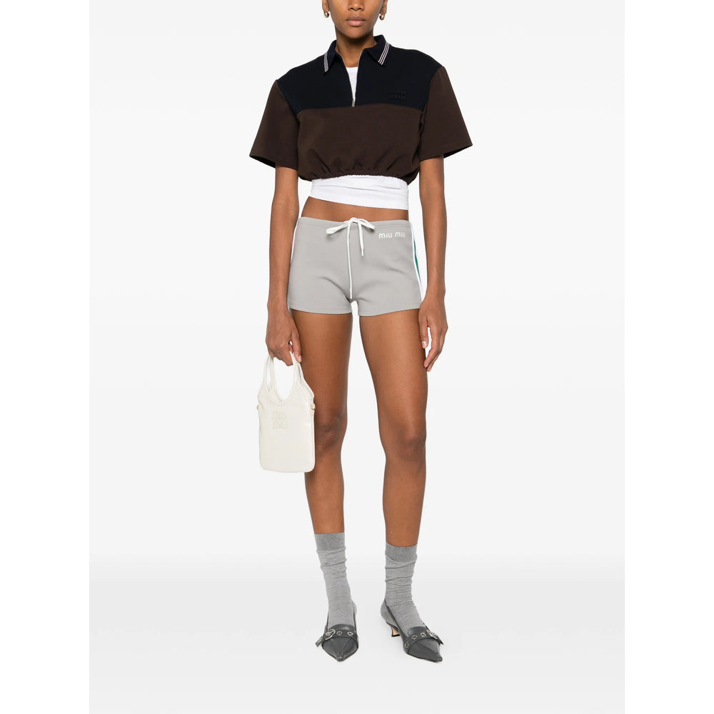 Miu Miu Grey Shorts - Short Shorts Women MIU MIU