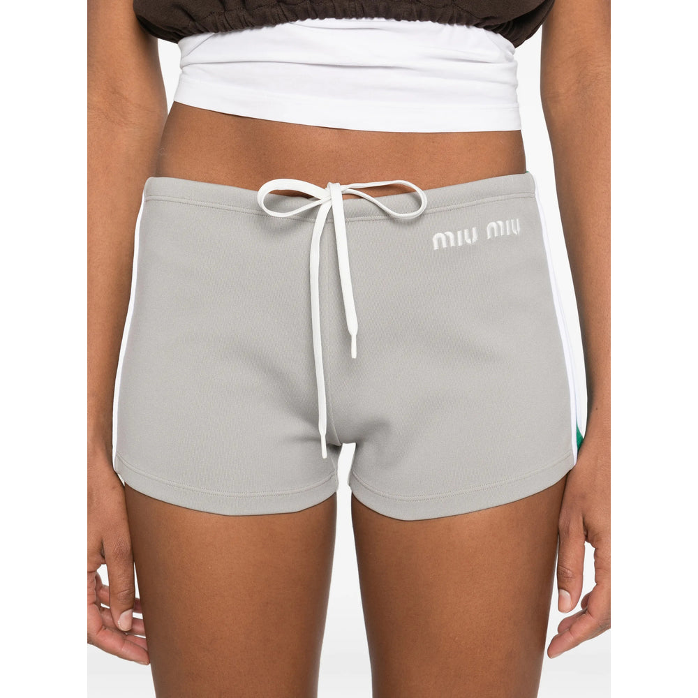 Miu Miu Grey Shorts - Short Shorts Women MIU MIU