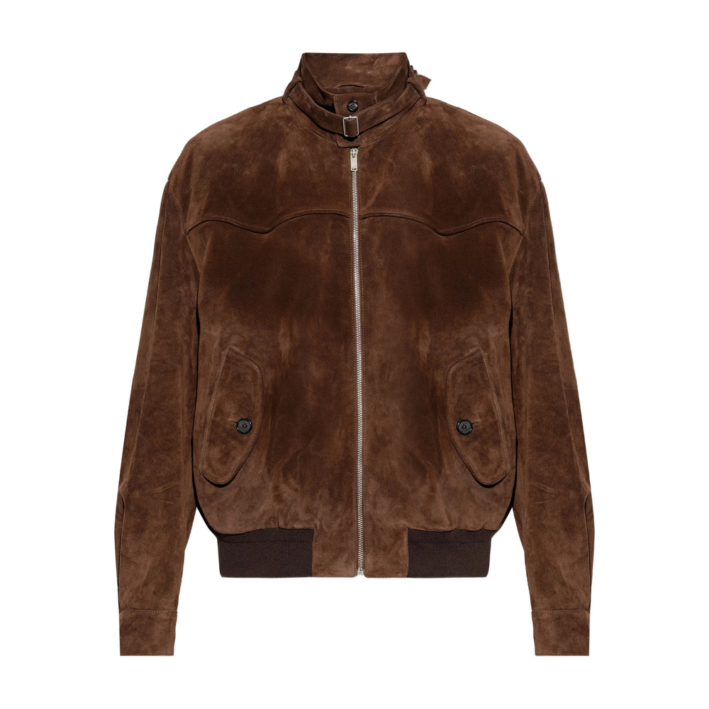 Alexander Mcqueen Brown Jackets - Leather Jackets Men ALEXANDER MCQUEEN