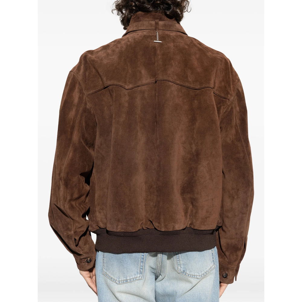Alexander Mcqueen Brown Jackets - Leather Jackets Men ALEXANDER MCQUEEN