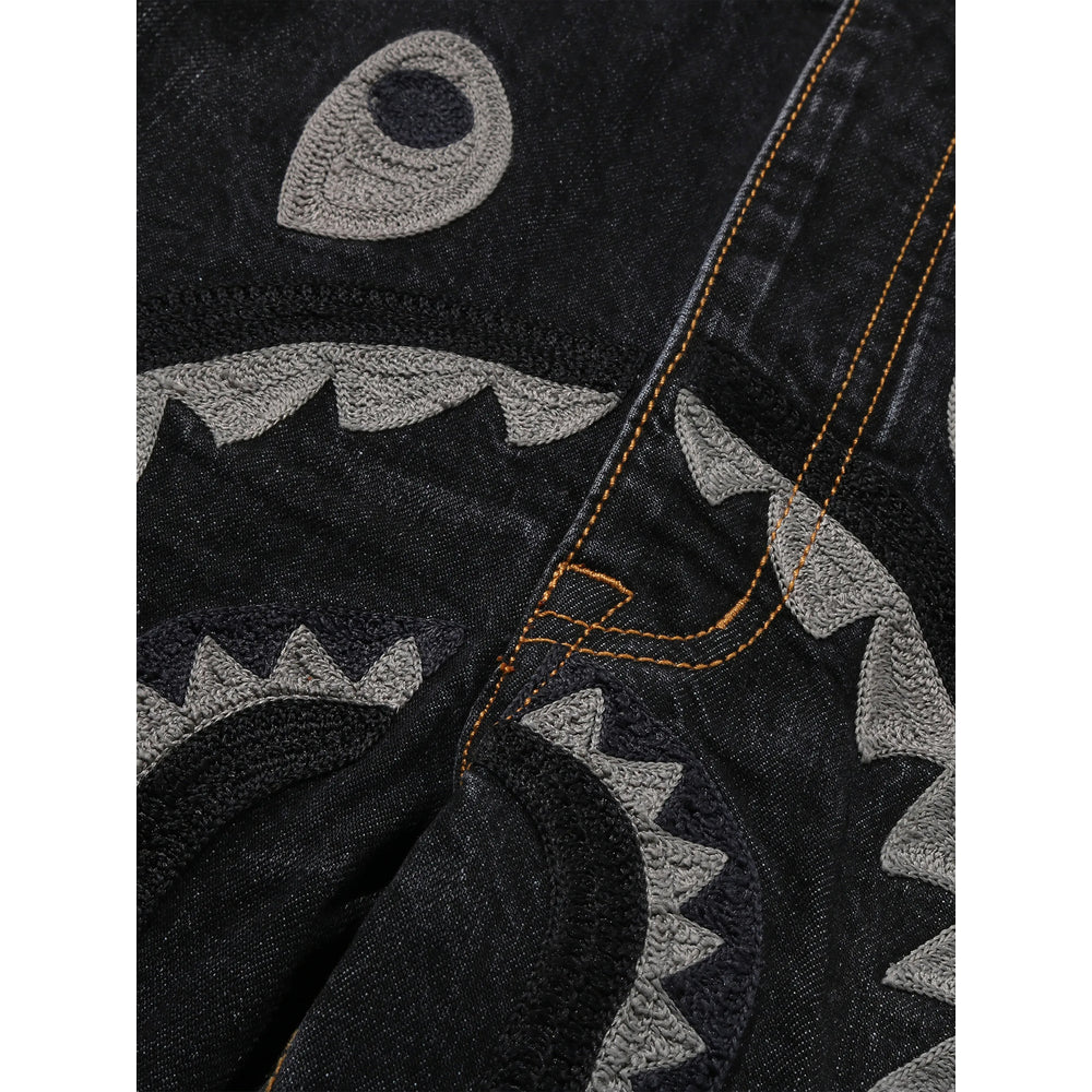 A Bathing Ape® Black Denim - Regular & Straight-Leg Jeans Men A Bathing Ape®