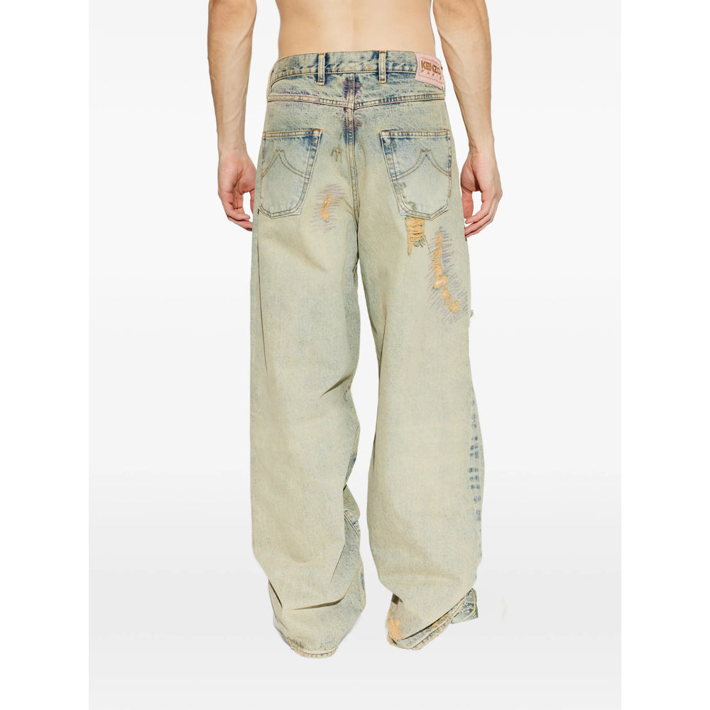 Kenzo Blue Denim - Loose-Fit Jeans Men KENZO